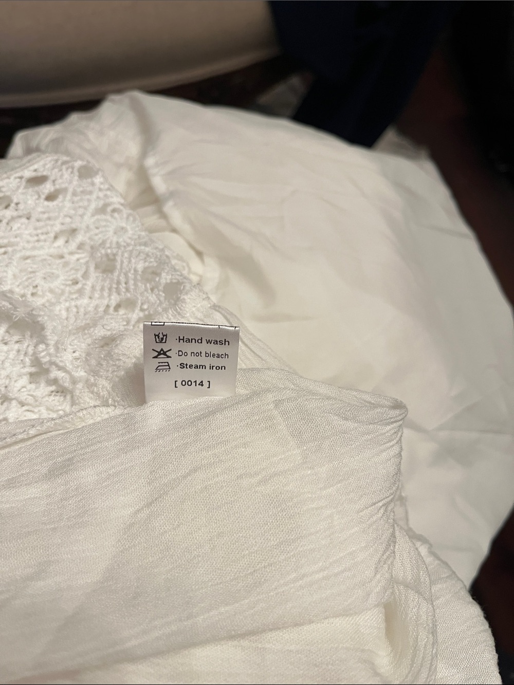 White Strapless Maxi Dress with Lace Trim - Picture 7 of 7